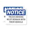 Signmission Truck Drivers Must Remain With Their Vehicle OSHA Notice Sign, Vinyl Decal, 10in W x 7in L, 2PK OS-2PACK-NS-D-710-L-16761 - alternate 1